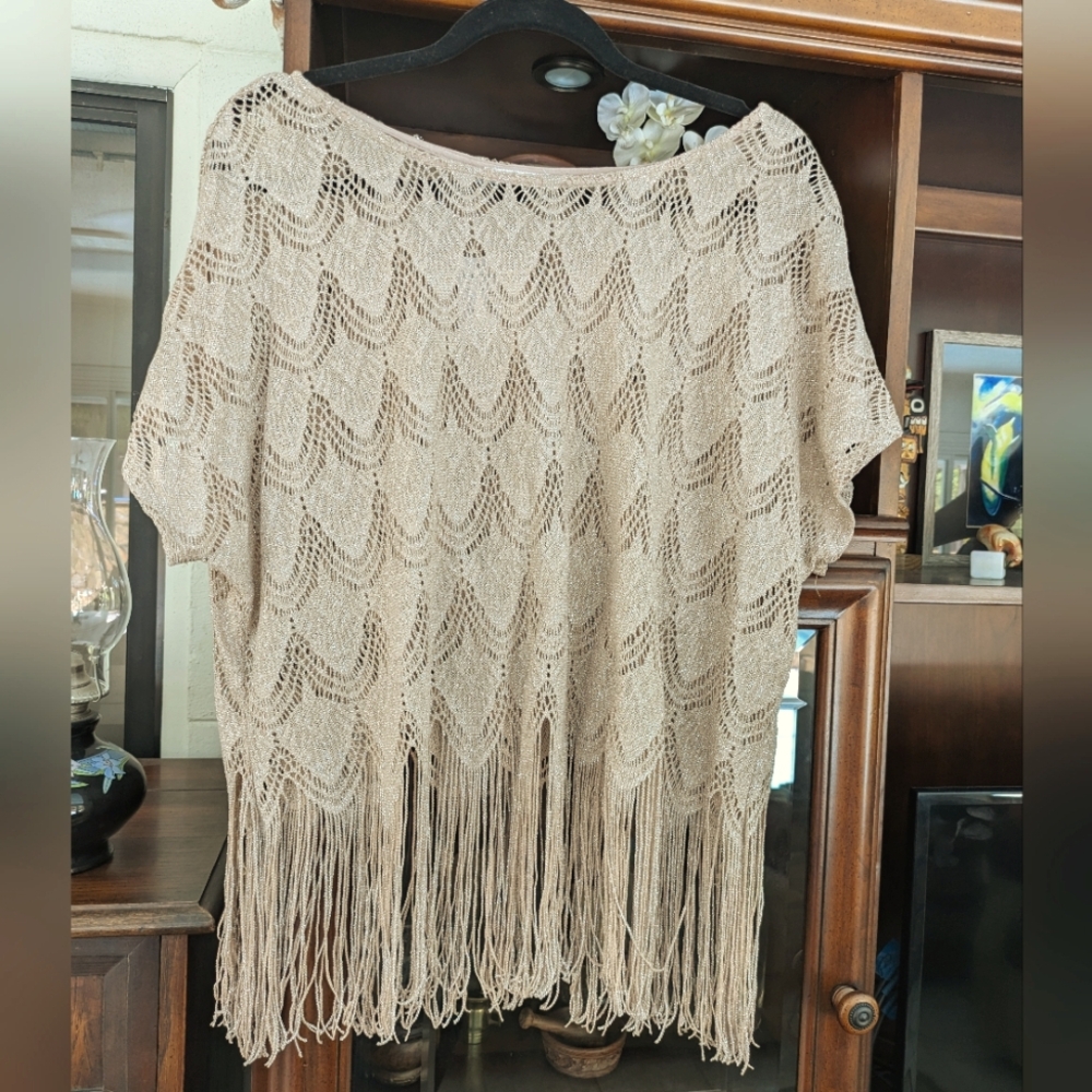 NWT Fringed Metallic Crop top sz 2 from Maurice's